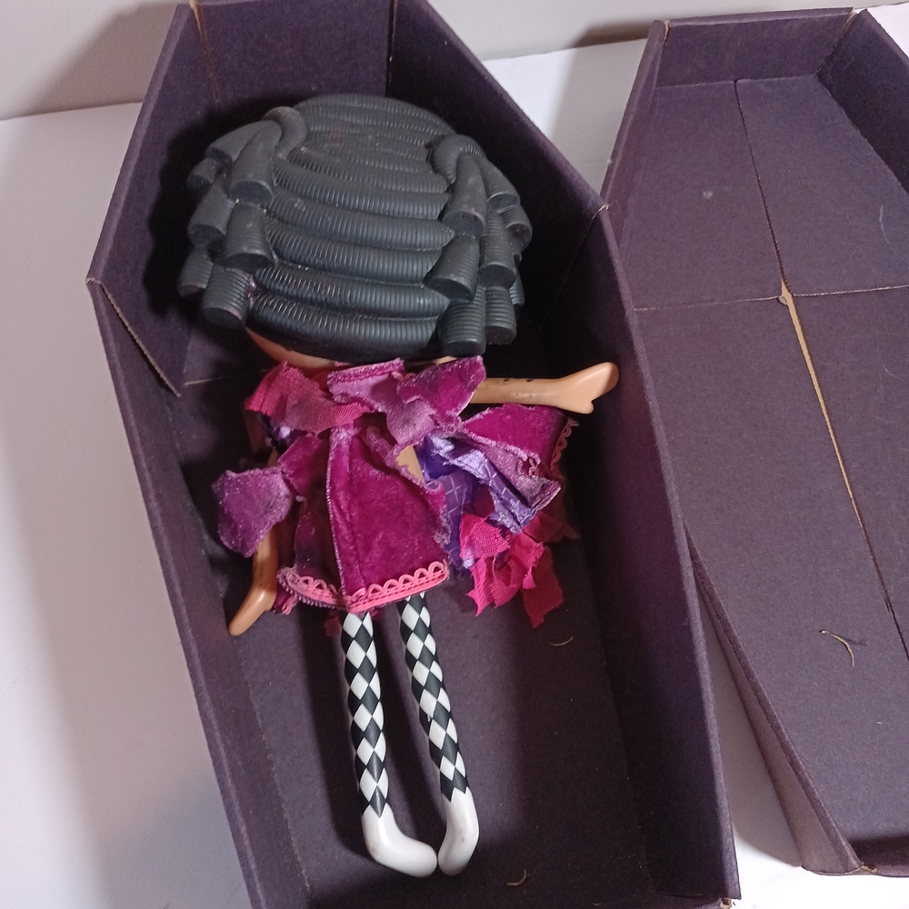 Gothic Doll with Coffin Box  Black and Purple Repaint Lalaloopsy Custom - Picture 3 of 9